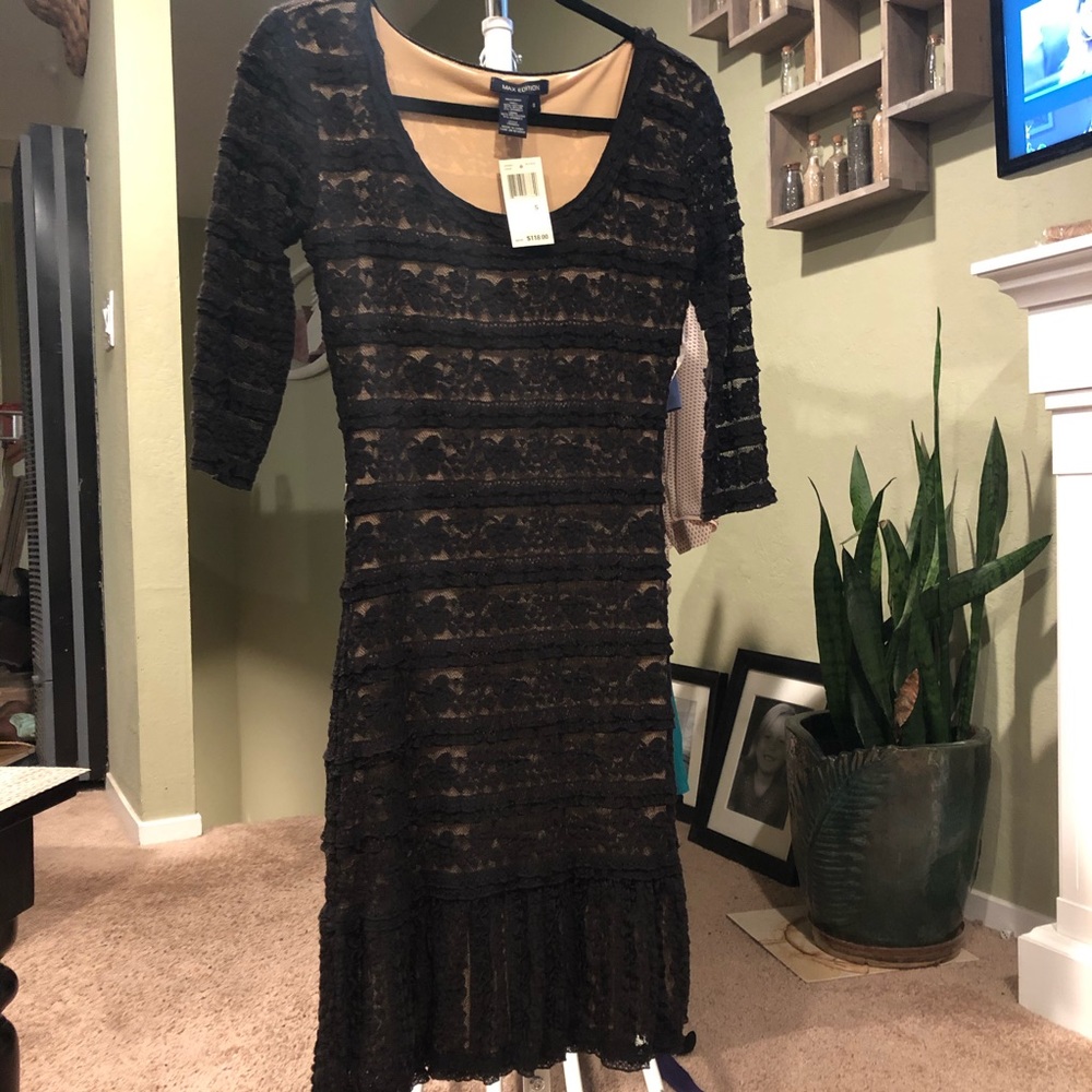 Max Edition Lace Black Dress